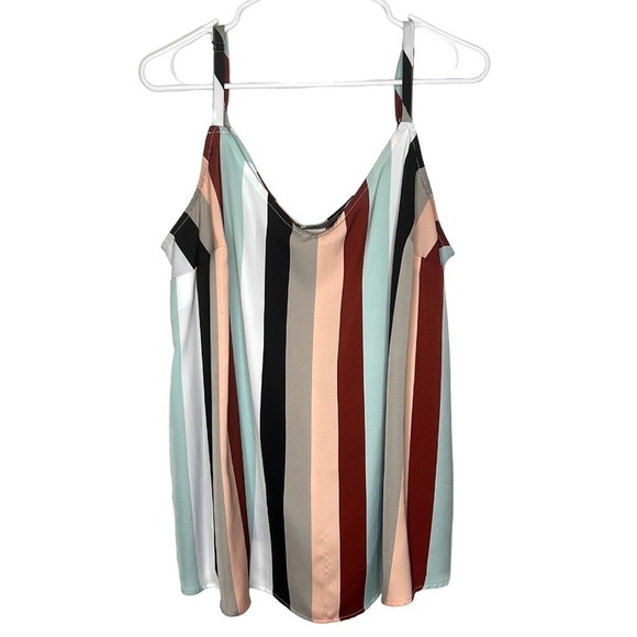 Torrid colorful bold vertical striped Cami tank top - Picture 1 of 6